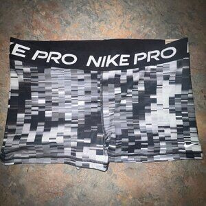 Nike Pro‎ Dri-Fit Compression Shorts XXL Black & Gray Digital Pattern